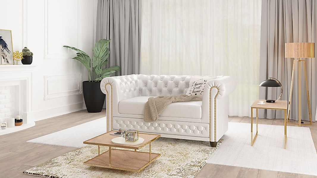 S-Style Möbel Chesterfield-Sofa Jeff, 2-Sitzer aus günstig online kaufen