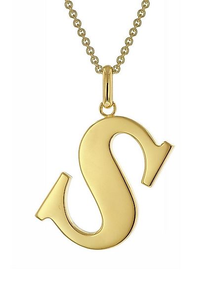 trendor Kette mit Anhänger Halskette mit Großem Buchstaben S 925 Silber mit günstig online kaufen