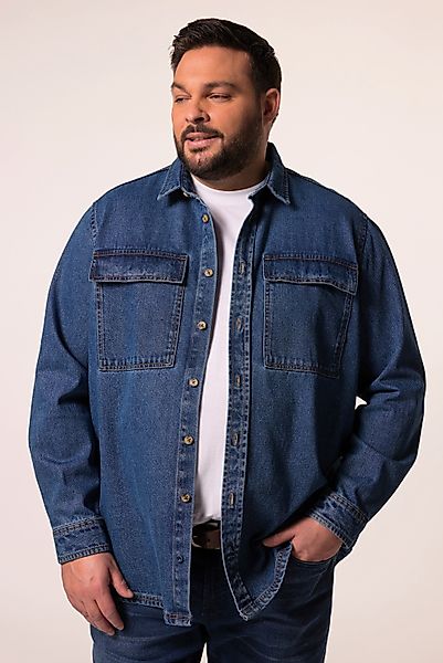 Men Plus Businesshemd Men+ Jeans-Overshirt Langarm günstig online kaufen