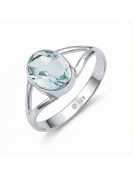 mantraroma Silberring HARDIN aus 925 Silber mit blau Topas (Ring mit Schmuc günstig online kaufen