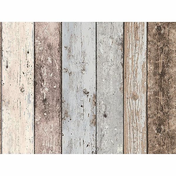 A.S. Création Tapete Holzoptik Blau Grün und Weiß 53 cm x 10,05 m AS-855077 günstig online kaufen