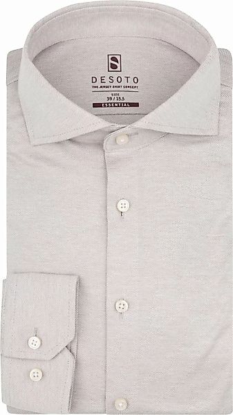 DESOTO Essential Hemd Hai Piqué Beige - Größe 47 günstig online kaufen