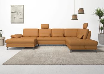 PLACES OF STYLE Wohnlandschaft "Costello U-Form, B: 363 cm mit Sitztiefen-, günstig online kaufen