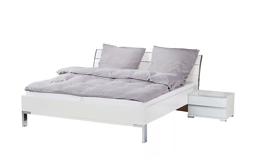 Bettanlage mit 2 Nachtkonsolen - weiß - 191 cm - 92 cm - Betten > Bettgeste günstig online kaufen