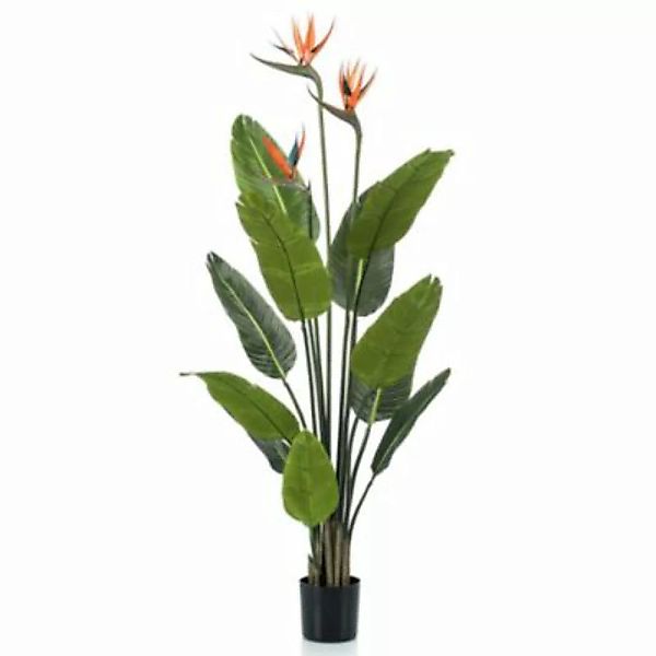 Emerald Künstliche Pflanze Strelitzia im Topf mit Blumen 120 cm Dekorations günstig online kaufen