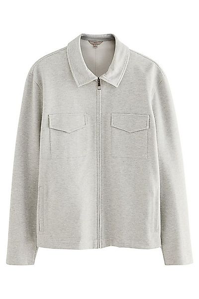 Next Hemdjacke Jersey-Hemdjacke mit Fischgrätmuster (1-St) günstig online kaufen
