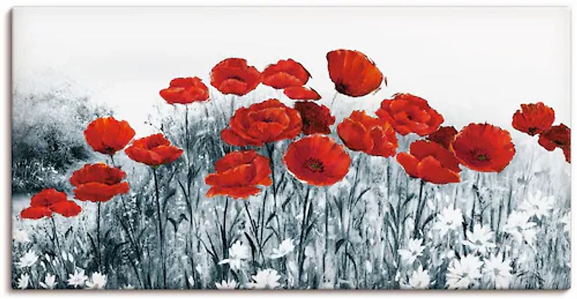 Artland Wandbild »Roter Mohn im Feld« 1 Stk. tlg. als Leinwandbild in versc günstig online kaufen