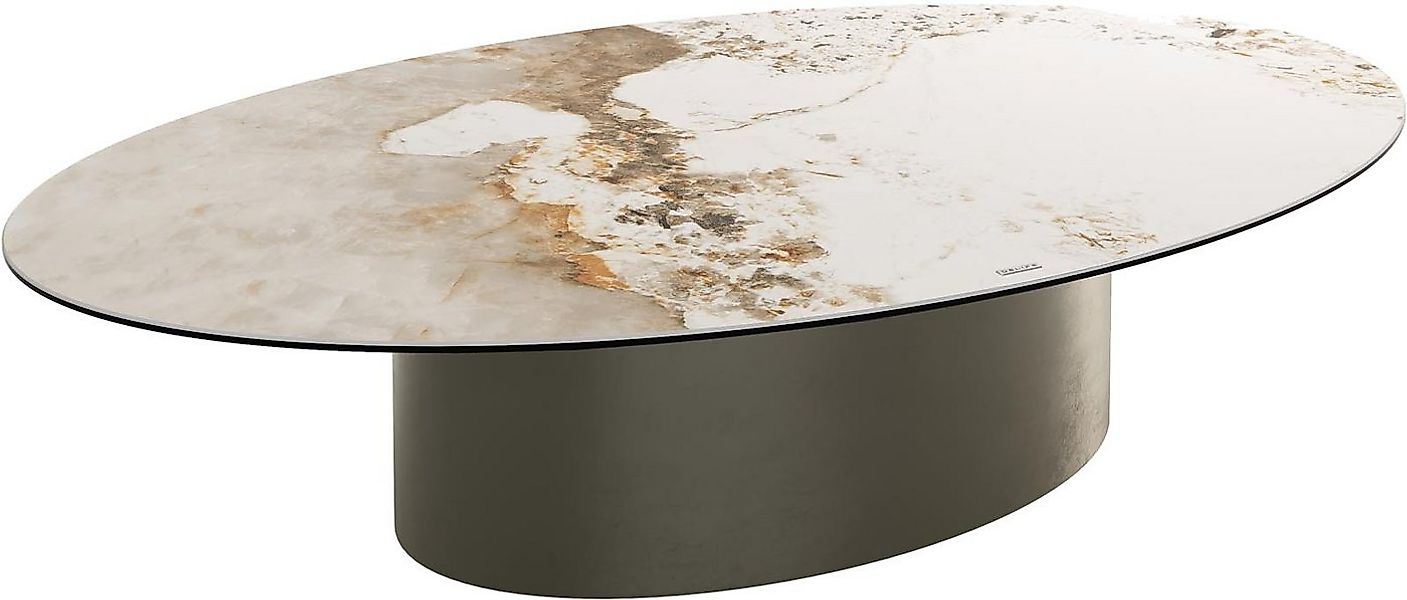 DELIFE Couchtisch Casilda, Keramik Minas Melange Weiß-Beige 150x90 cm Mitte günstig online kaufen