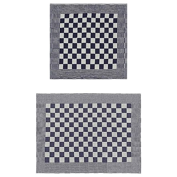 vidaXL 10-Tlg Handtuch-Set Blau und Weiß Baumwolle 136288 günstig online kaufen