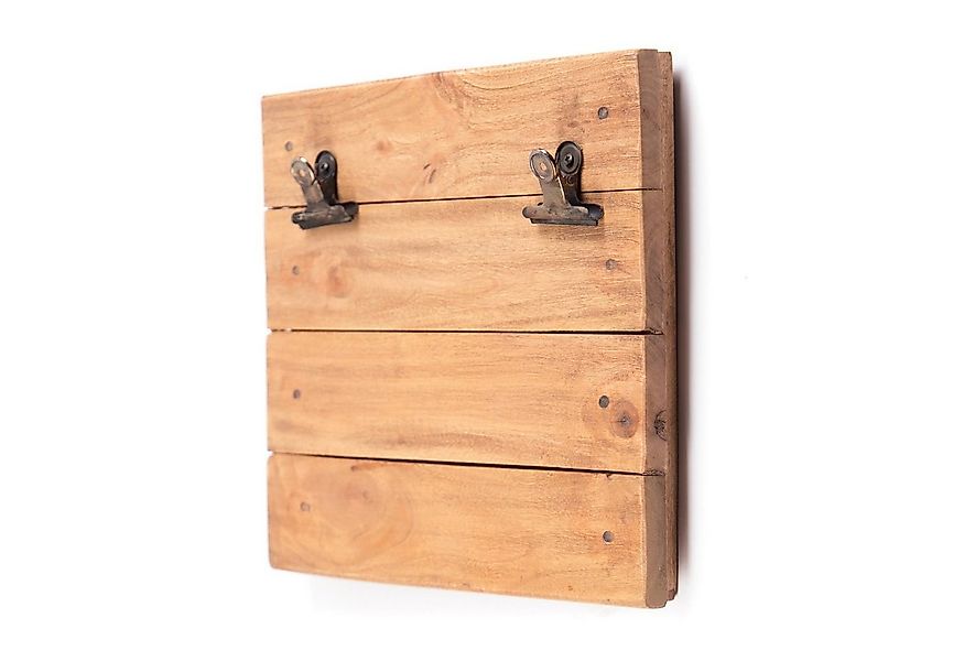 DESIGN DELIGHTS Metallschild FOTO KLEMMBRETT "PINZA II", Massivholz, 33 cm, günstig online kaufen