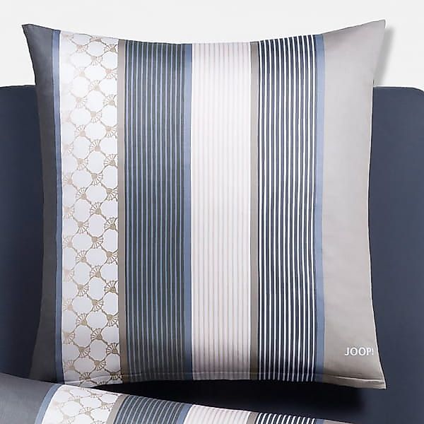 JOOP Bettwäsche Cornflower Stripes 4069 - Farbe: Deep Coal - 09 - Kissen 80 günstig online kaufen