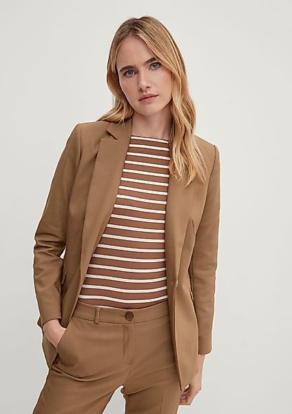 Comma Blusenblazer Taillierter Blazer aus Baumwollmix günstig online kaufen