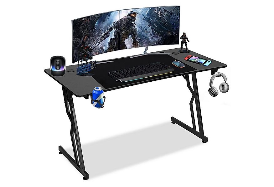 Clanmacy Gamingtisch Gaming Schreibtisch inkl. Mauspad, Stabiler PC-tisch ( günstig online kaufen