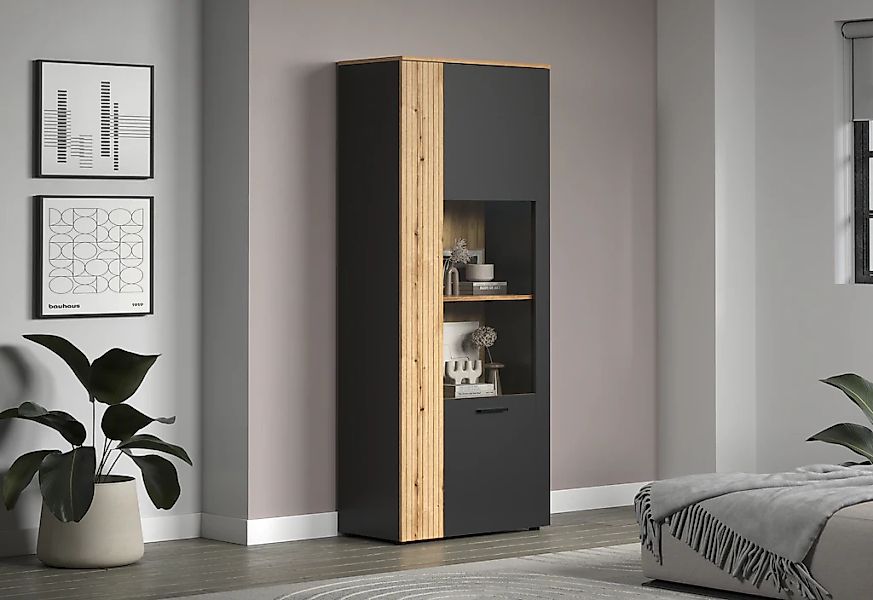 INOSIGN Standvitrine "Estepona" 1 Stk. tlg. Standvitrine mit 2 Türen - (B/T günstig online kaufen