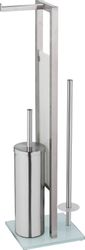 WENKO WC-Garnitur "Rivalta" aus Edelstahl  Glas  Polypropylen edelstahl, mi günstig online kaufen