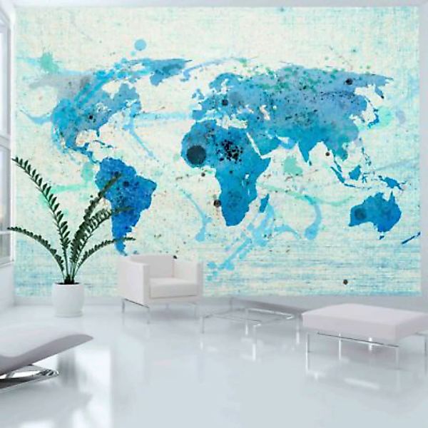 artgeist Fototapete Cruising and sailing -  The World map mehrfarbig Gr. 35 günstig online kaufen