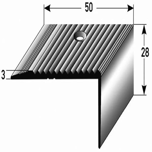 Treppenkante "Gela" / Treppenkantenprofil / Winkelprofil (Größe 28 mm x 50 günstig online kaufen