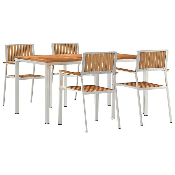vidaXL 5-Teiliges Garten Essset Massivholz Teak 3334799 günstig online kaufen