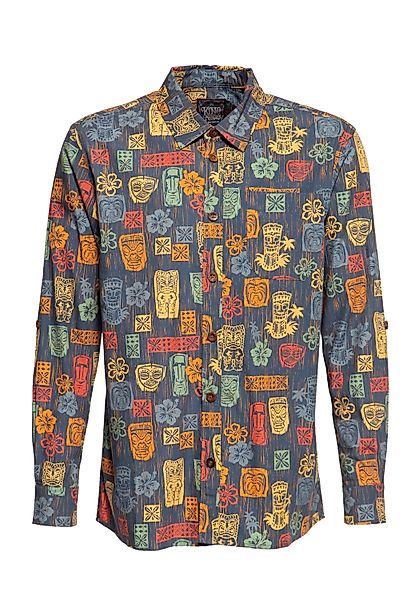 KingKerosin Kurzarmhemd Tiki's mit Tiki-Motiven & günstig online kaufen