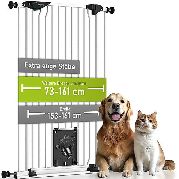 BOMI Türschutzgitter Türschutzgitter mit Katzenklappe Mira günstig online kaufen