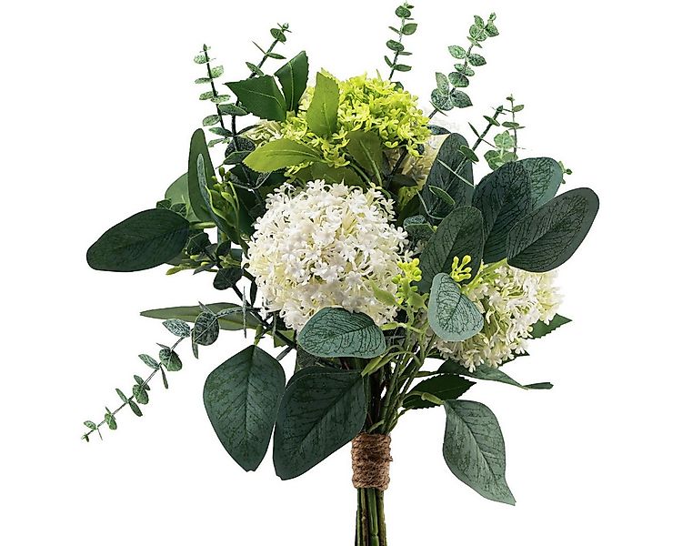 Kunstblumenstrauß Kunstblumenstrauß aus Schneeball und Eukalyptus für elega günstig online kaufen