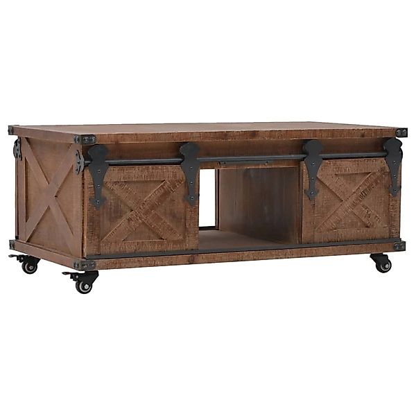 vidaXL Couchtisch Massivholz Tanne 91x51x38 cm Braun 246119 günstig online kaufen