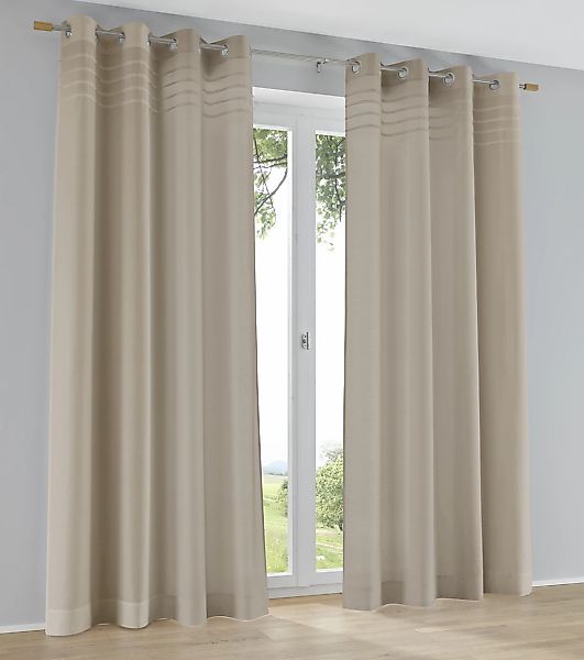 Kutti Vorhang "Kessy" Ösen 1 Stk. tlg. Eleganter Uni-Vorhang mit dekorative günstig online kaufen