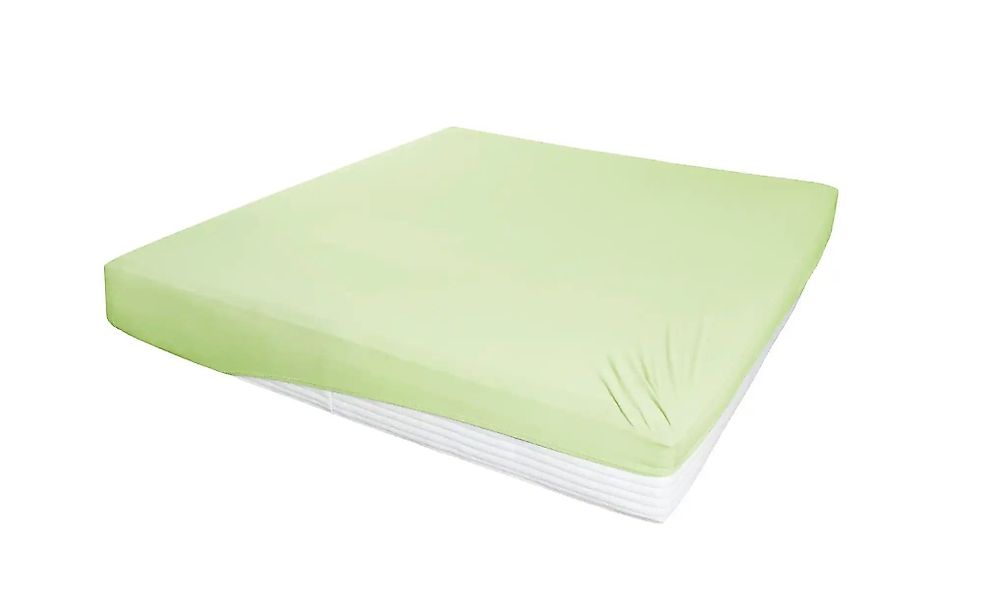 Jersey-Elasthan Boxspringbetttuch   ¦ grün ¦ Maße (cm): B: 190 H: 26 T: 26. günstig online kaufen