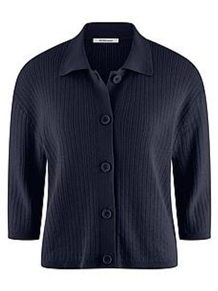 Strickjacke 3/4-Arm Peter Hahn blau günstig online kaufen
