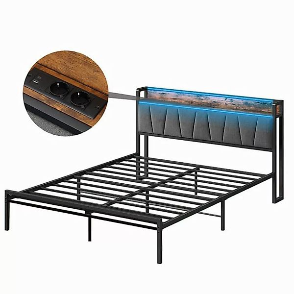 DOPWii Metallbett Bettgestell,90x200/140x200cm,Einzel-/Doppelbett,Jugendbet günstig online kaufen