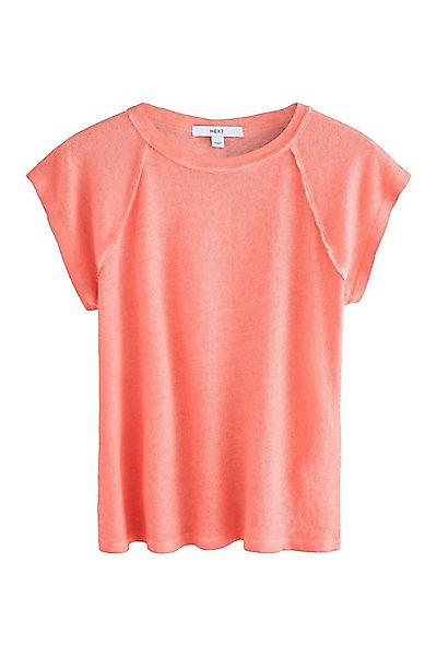 Next Shirttop Gewaschenes T-Shirt mit offenen Saumdetails (1-tlg) günstig online kaufen