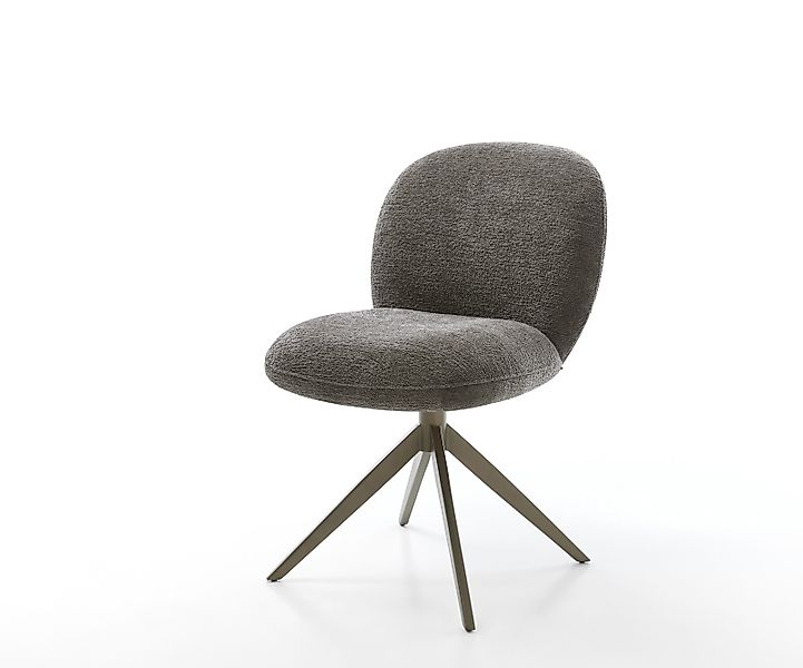 Drehstuhl Nube-Flex Bouclé Soft Schlamm Kreuzgestell breit Effektfinish Tit günstig online kaufen