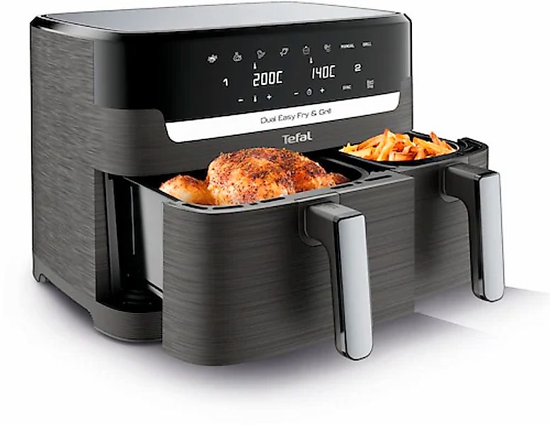 Tefal Heißluftfritteuse »EY905B Dual Easy Fry & Grill«, 2700 W, Doppelkamme günstig online kaufen