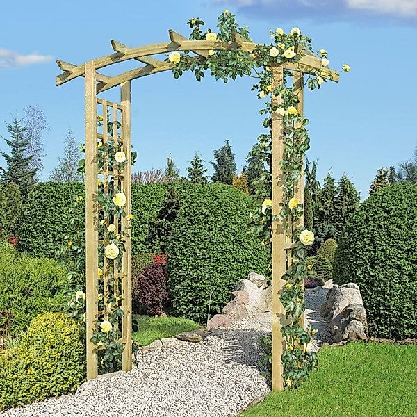 Gartenpirat Pergola Torbogen Pergola Holzbogen aus Holz KDI mit Rankgitter günstig online kaufen