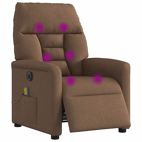 vidaXL Massagesessel Elektrisch Braun Stoff 3303026 günstig online kaufen