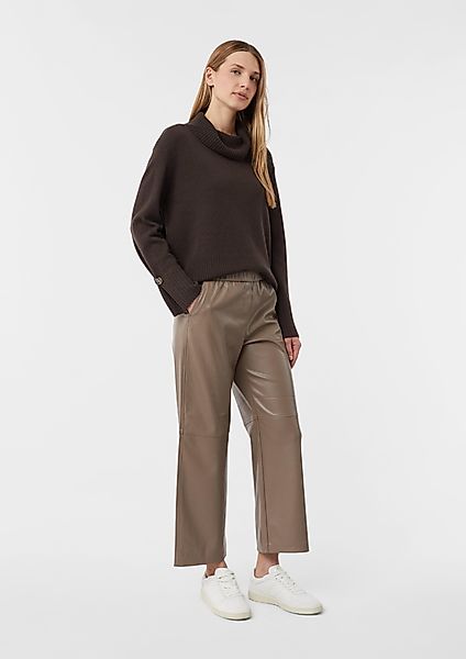 comma 7/8-Hose Verkürzte Hose in Leder-Optik günstig online kaufen