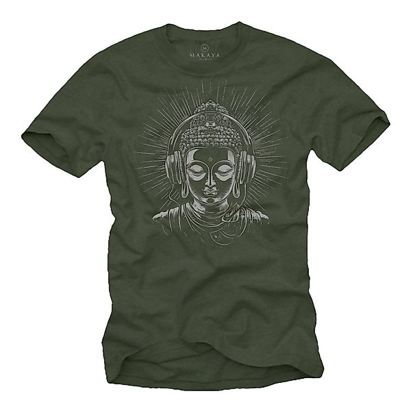 MAKAYA Print-Shirt Buddha Motiv Yoga T-Shirt günstig online kaufen
