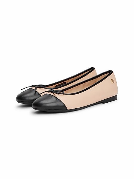 Tommy Hilfiger Ballerina "TOE CAP LEATHER BALLERINA", Businesschuh, Schlupf günstig online kaufen