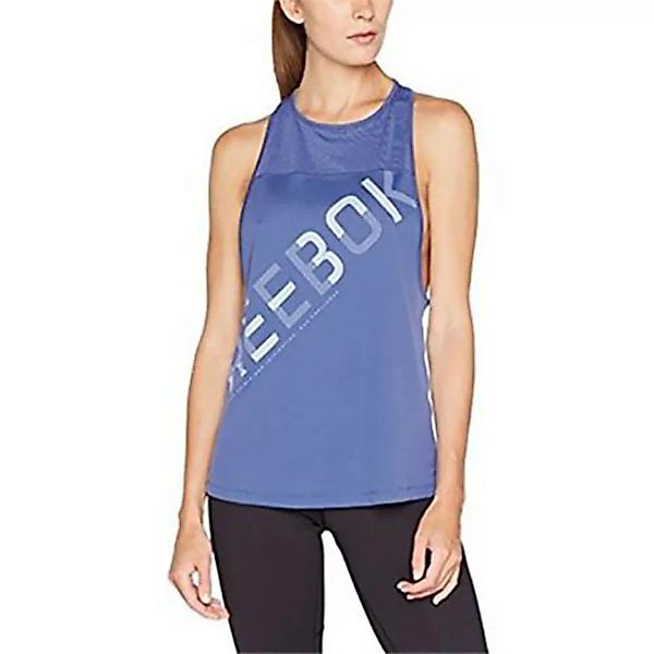 Reebok Workout Ready Square Mesh Graphic Ärmelloses T-shirt L Lilac Glow günstig online kaufen