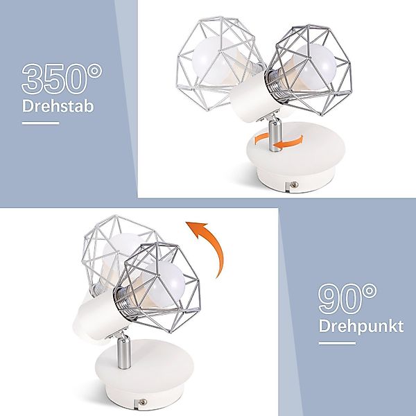 Nettlife Wandstrahler Wandstrahler E14 Verstellbare 350° günstig online kaufen