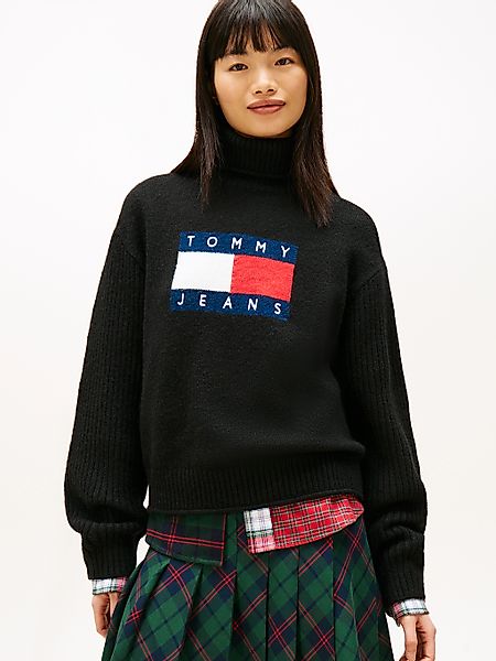 Tommy Jeans Rollkragenpullover "TJW TURTLENECK FLAG SWEATER EXT" günstig online kaufen