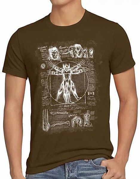 style3 Print-Shirt Herren T-Shirt Vitruvianischer Wolverine logan comic kin günstig online kaufen