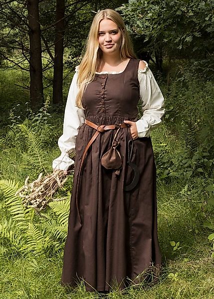 Battle Merchant Burgfräulein-Kostüm Mittelalterliches Trägerkleid / Überkle günstig online kaufen