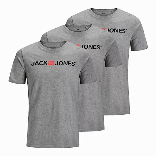 Jack & Jones T-Shirt 3er Pack Logo Tee Crew Neck mit Markenschriftzug günstig online kaufen