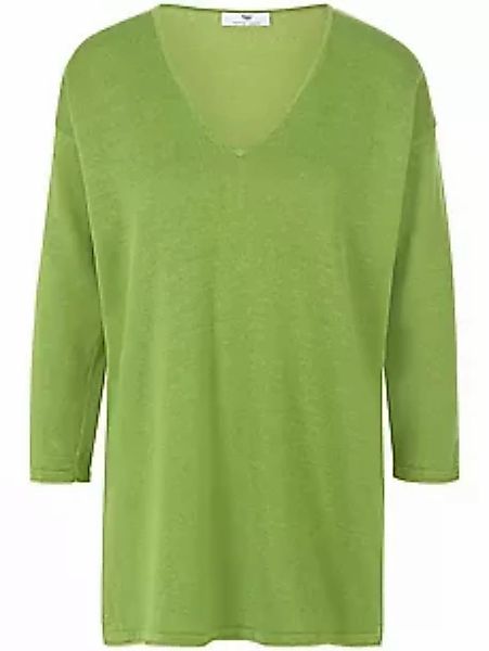 V-Pullover 3/4-Arm Peter Hahn grün günstig online kaufen
