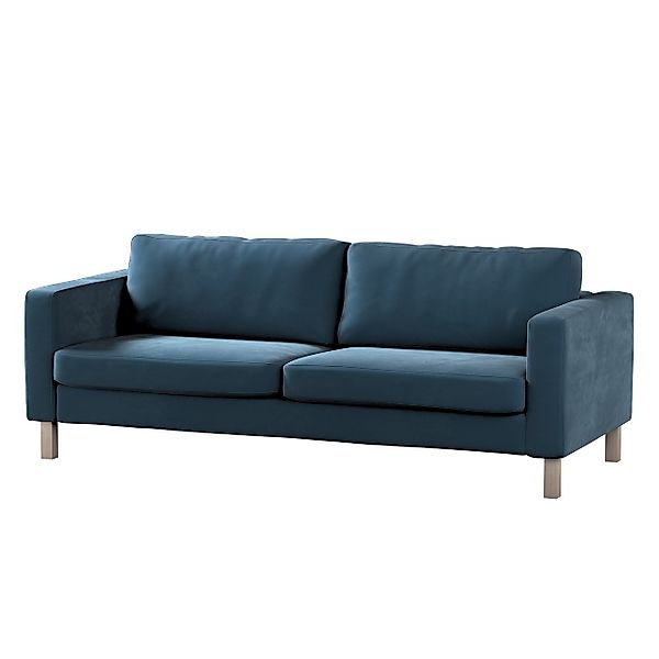 Bezug für Karlstad 3-Sitzer Sofa nicht ausklappbar, kurz, blau, Bezug für K günstig online kaufen