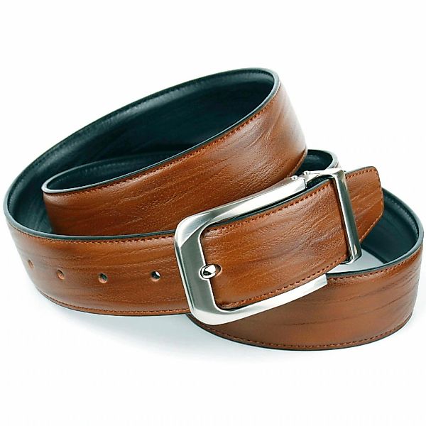 Anthoni Crown Ledergürtel Wendegürtel in cognac und schwarz günstig online kaufen