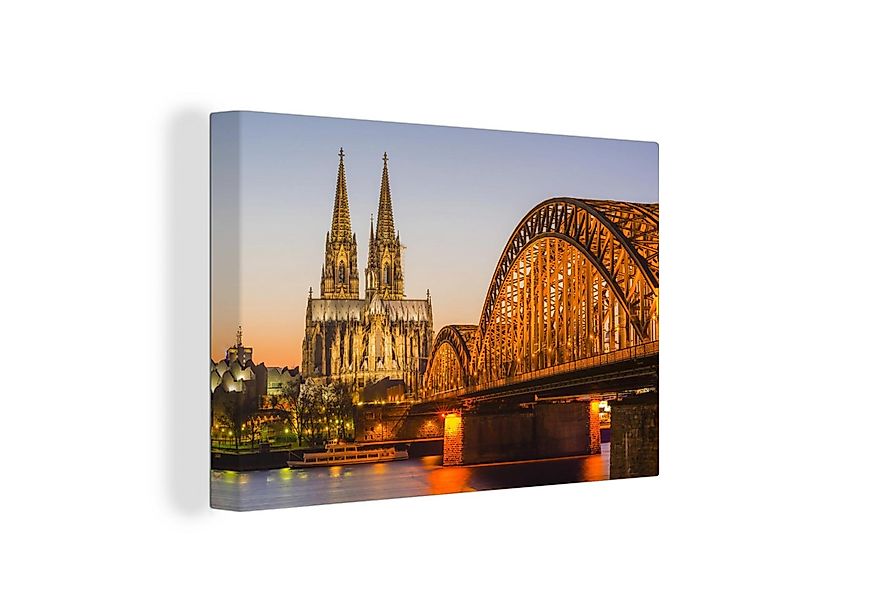 OneMillionCanvasses® Leinwandbild Köln - Brücke - Kuppel, Fotodruck (1 St), günstig online kaufen