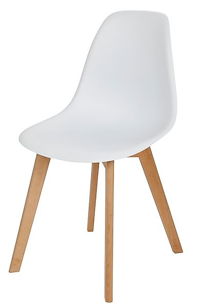 BURI Stuhl Schalenstuhl weiß Esszimmerstuhl Küchenstuhl günstig online kaufen