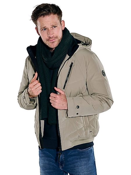 Engbers Kurzjacke Herren Steppjacke mit abnehmbarer Kapuze, Braunbeige günstig online kaufen